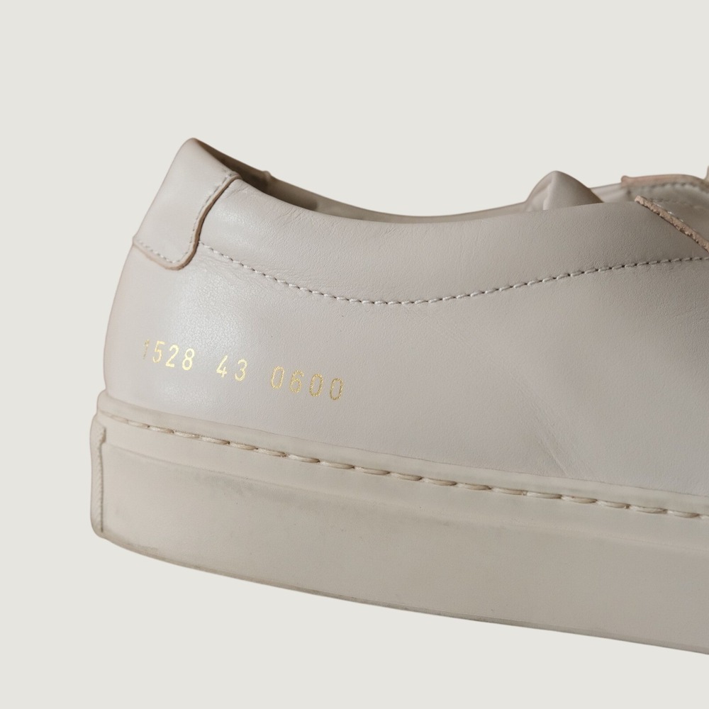 Common Projects Achilles Low Mens Cream Leather Minimalist 43 Luxury Sneaker - Picture 2 of 8